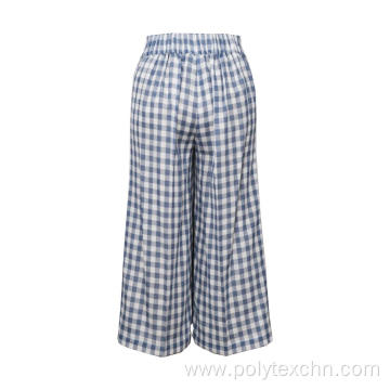 High Waist Casual Harem Pants Checks Trousers